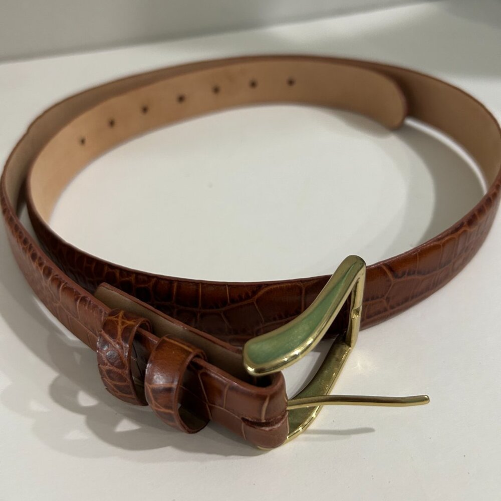 Italian Leather Alligator print Belt